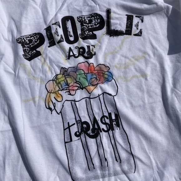 People Are Trash DM Sarcastic T Shirt Size XL White - Picture 6 of 6